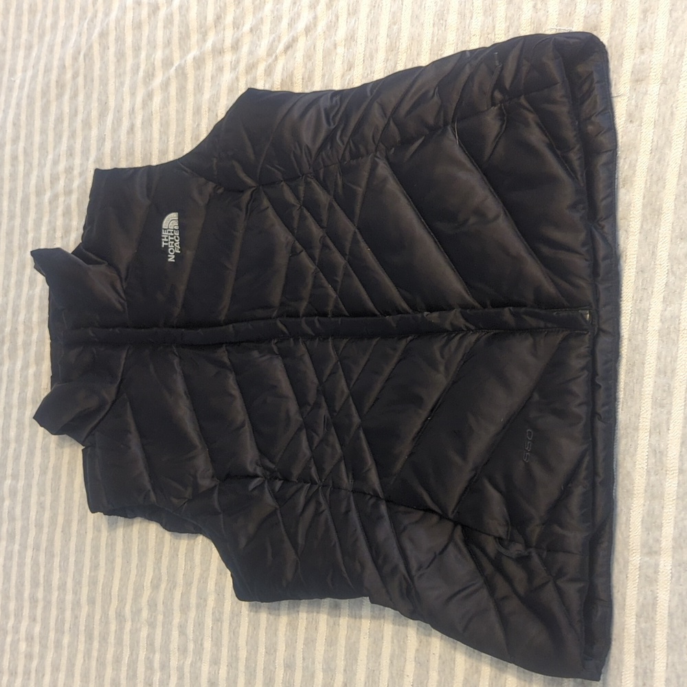 The North Face 550 Goose Down Puffer Vest, Black, Size Small